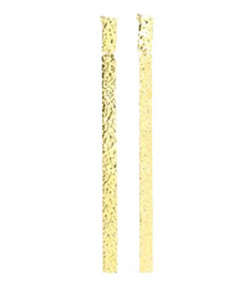 boucles d'oreilles longues acier doré martelées