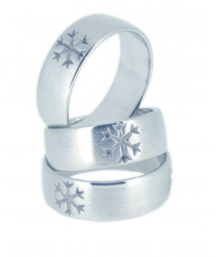 Bague  3 cristaux de neige