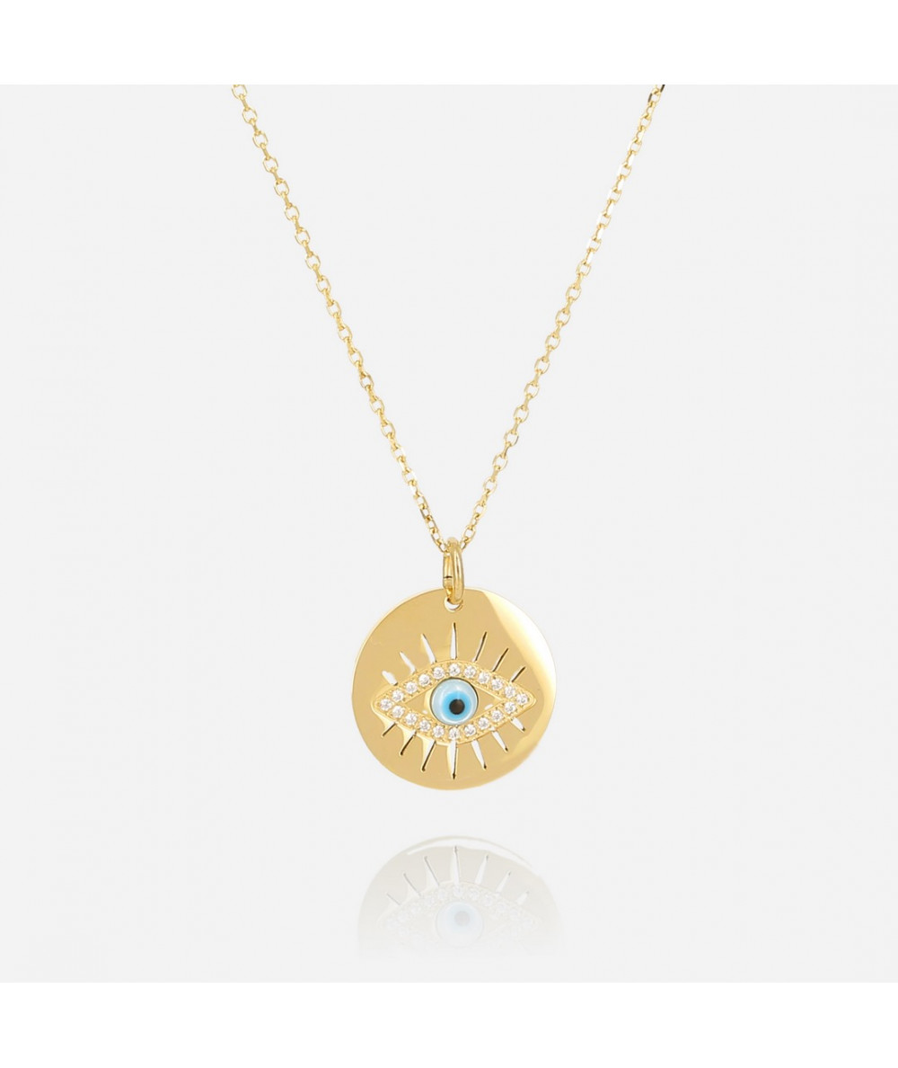 Pendentif bon oeil en acier doré vendu par Joly-pottuz Megéve