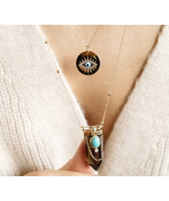 Pendentif bon oeil en acier doré vendu par Joly-pottuz Megéve