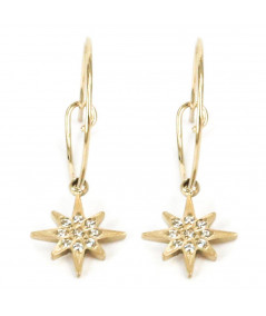boucles d'oreilles zirconium créles acier dorésMagellan