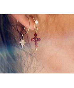 boucles d'oreilles zirconium créles acier dorésMagellan