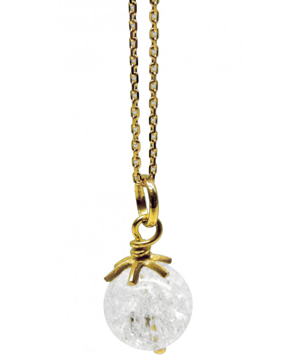 Pendentif boule de neige en cristal fabrication joly-pottuz Megève
