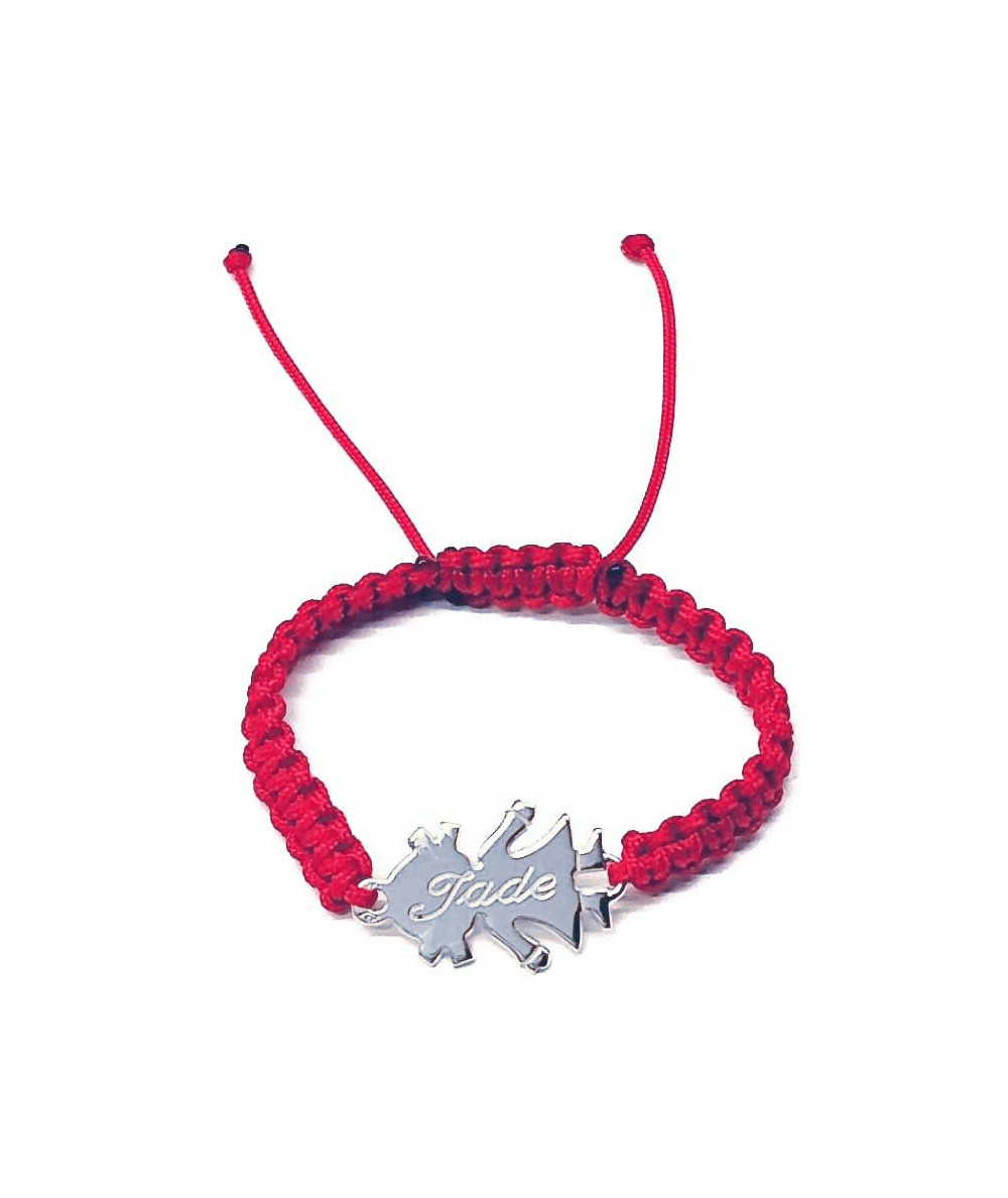 Bracelet Enfant En Argent 925 Avec Cordon Rose - Gravable - Longueur 13cm + 3cm Extension - Cadeau Naissance, Baptême, Communion - Fabriqué En Italie