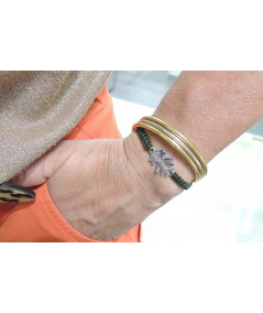 bracelet avec bambin fille ou garçon cordon tressé de couleur// Joly-Pottuz Megève//