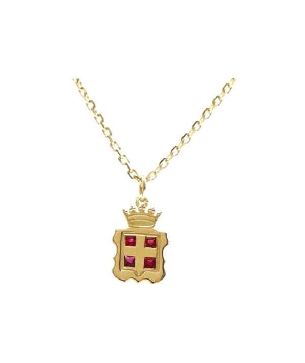 Pendentif blason Savoyard avec pierres précieuses :Rubis