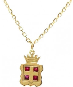 Pendentif blason Savoyard avec pierres précieuses :Rubis
