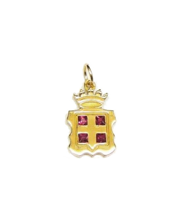 Pendentif blason Savoyard avec pierres précieuses :Rubis