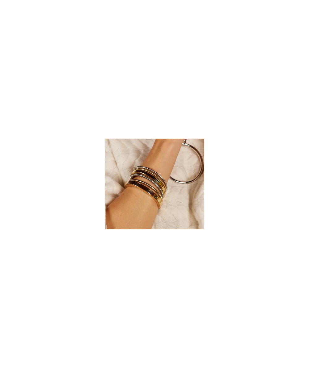 bracelet jonc ZAG en acier doré //en vente bijouterie Joly-Pottuz Megève//