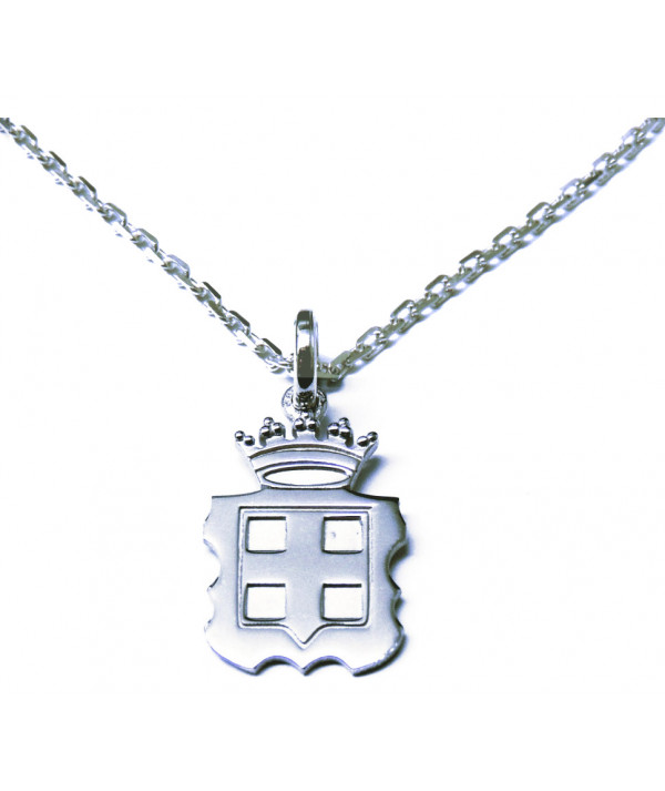 Pendentif blason de Savoie en argent ou or blanc