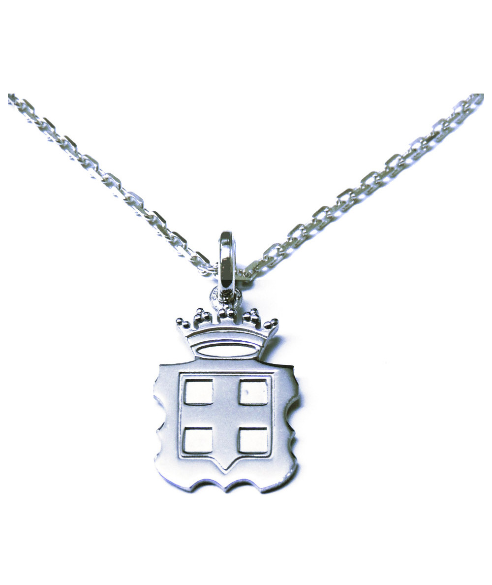 Pendentif blason de Savoie en argent ou or blanc
