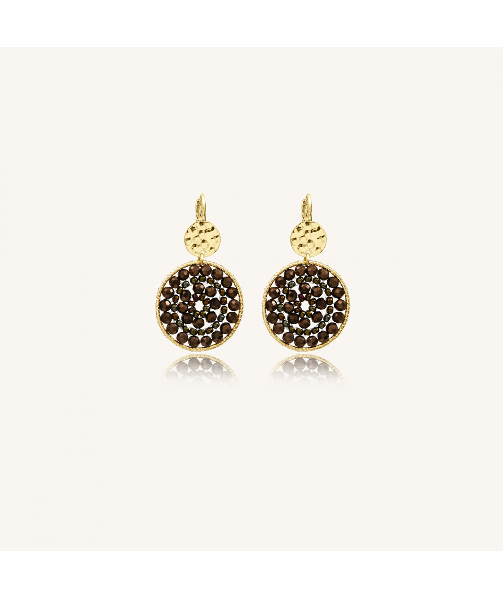boucles d'oreilles Paradis dorées à l'or fin