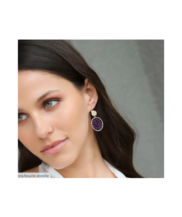 boucles d'oreilles Paradis dorées à l'or fin
