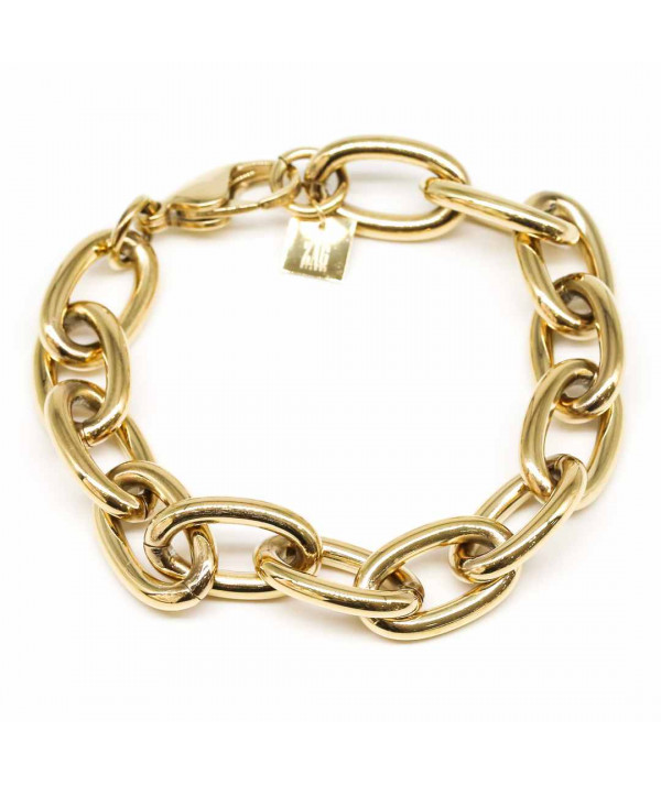 bracelet maillons forçat en acier doré//joly-PottuzMegève//