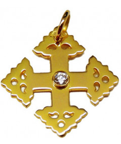 Croix 2 cm avec un diamant