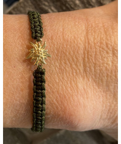 bracelet edelweiss en or jaune 750