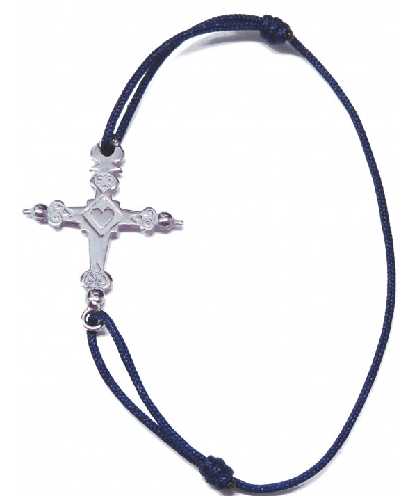 Bracelet Croix de Savoie en or blanc 750