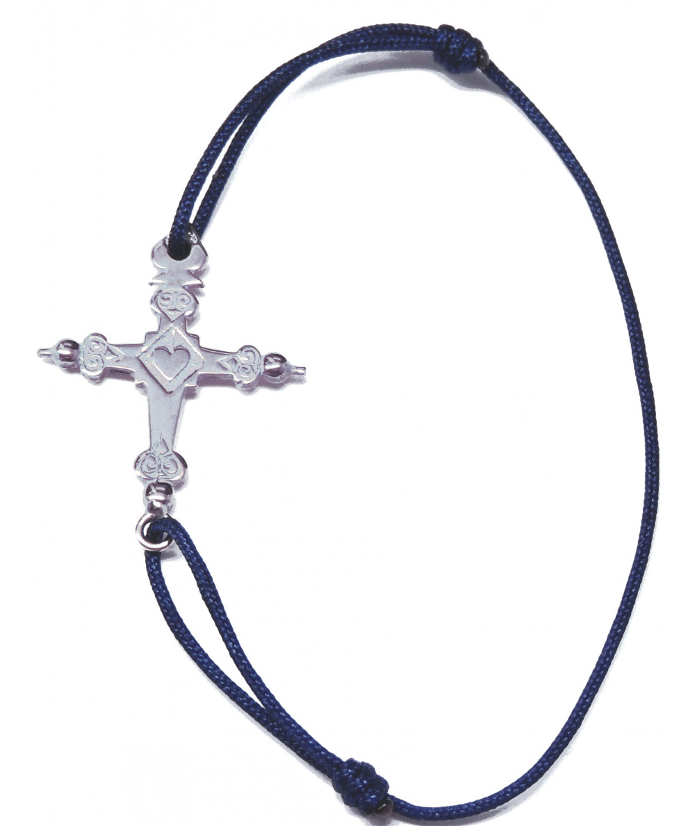 Bracelet Croix de Savoie en or blanc 750