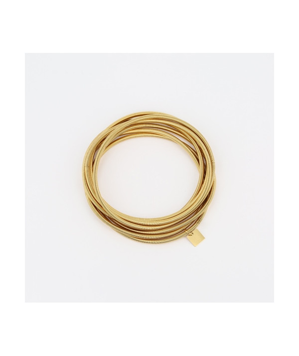 bracelet ressort en acier doré semainier 7