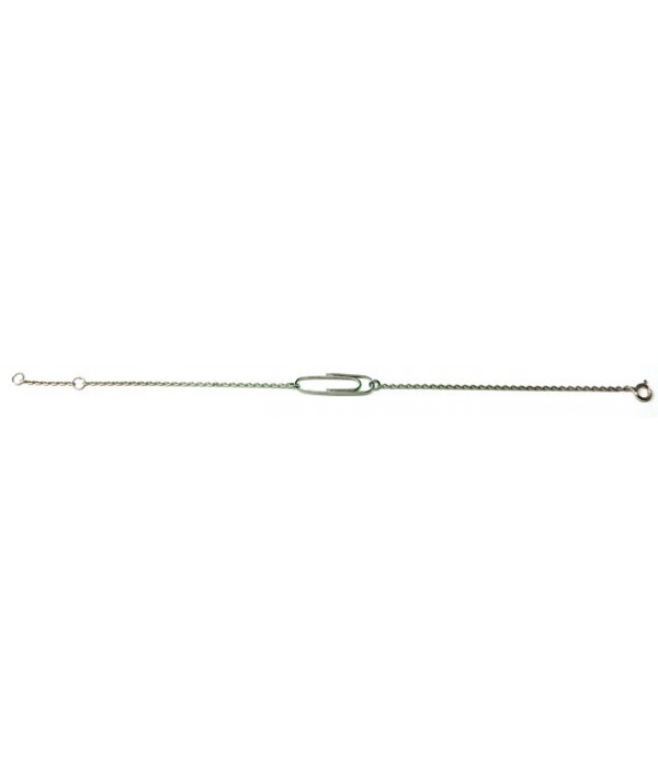 Bracelet trombone en or 750 / Joly-Pottuz Megève// chaine maille forçat ronde