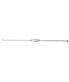 Bracelet trombone en or 750 / Joly-Pottuz Megève// chaine maille forçat ronde