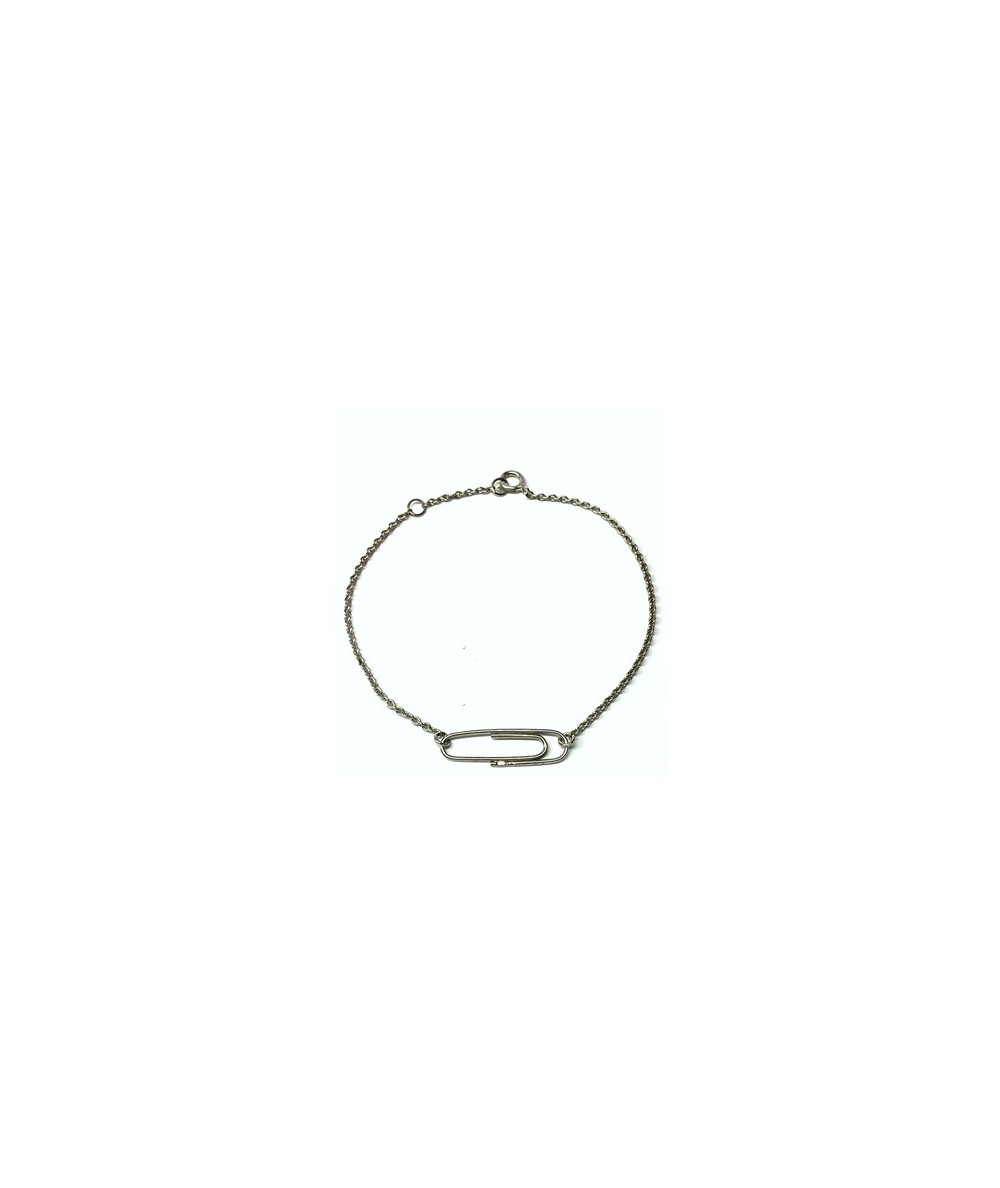 Bracelet trombone en or 750 / Joly-Pottuz Megève// chaine maille forçat ronde