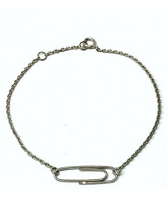 Bracelet trombone en or 750 / Joly-Pottuz Megève// chaine maille forçat ronde