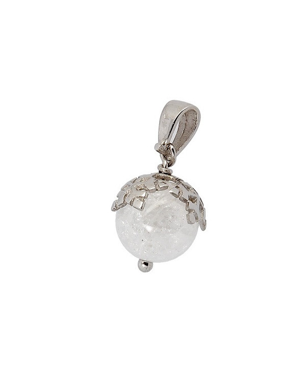 PENDENTIF BOULE DE NEIGE EN CRISTAL