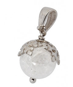 PENDENTIF BOULE DE NEIGE EN CRISTAL