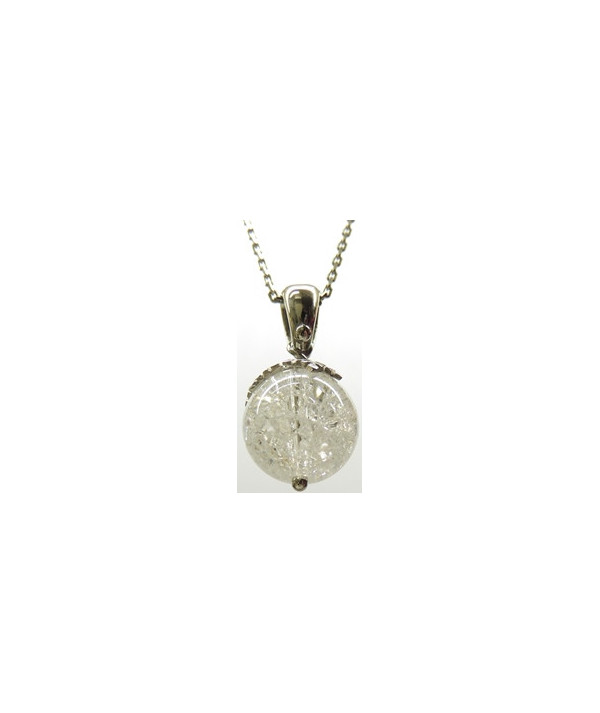 PENDENTIF BOULE DE NEIGE EN CRISTAL
