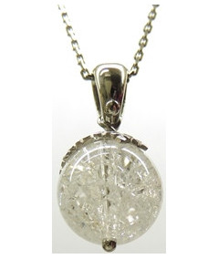 PENDENTIF BOULE DE NEIGE EN CRISTAL