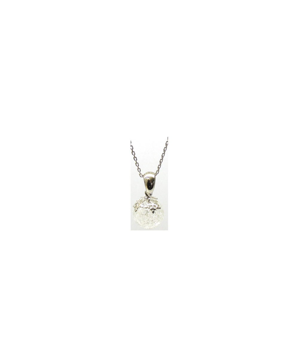 PENDENTIF BOULE DE NEIGE EN CRISTAL