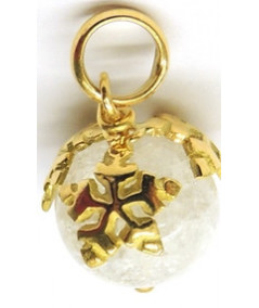 Boule de Neige cristal agrémentée de 3 flocons en or 750 Joly-pottuz Megève