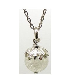 PENDENTIF BOULE DE NEIGE EN CRISTAL