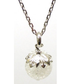 PENDENTIF BOULE DE NEIGE EN CRISTAL