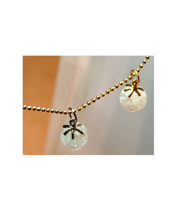 PENDENTIF BOULE DE NEIGE EN CRISTAL