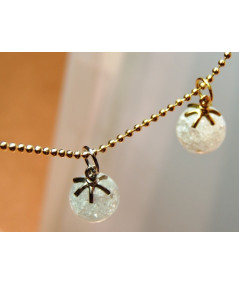 PENDENTIF BOULE DE NEIGE EN CRISTAL