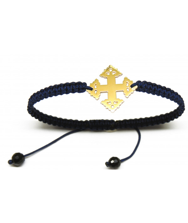 Bracelet Croix de Megève sur cordon bijouterie JOLY-POTTUZ