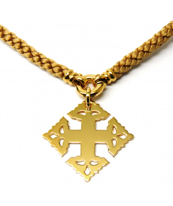 croix de Megève en or jaune 750