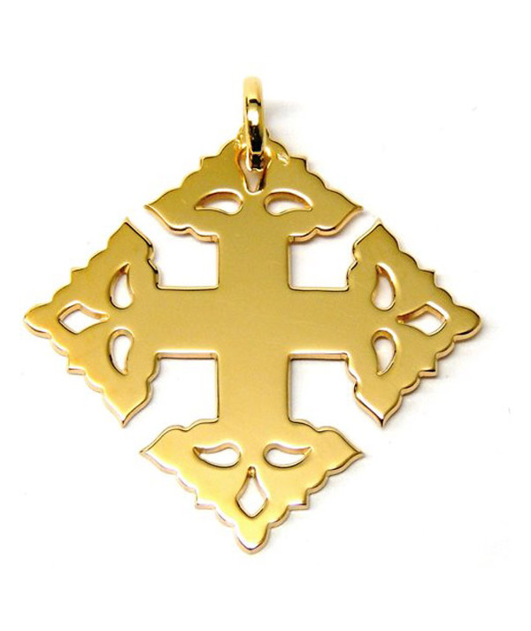 Croix de Megève lisse or jaune 750 JOLY-POTTUZ Megève