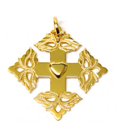 Croix-Megève ciselée -coeur de Savoie -joly-Pottuz