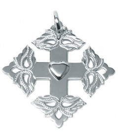 Croix-Megève-coeur-savoyard-or blanc 750-joly-pottuz