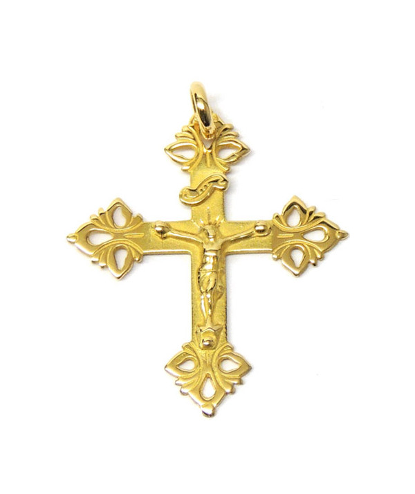 Croix de Megève 3cm avec Christ Or