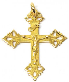 Croix de Megève 3cm avec Christ Or