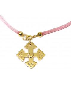 Croix de Mgève en or  avec coeur en relièf //Joly-PottuzMegève//