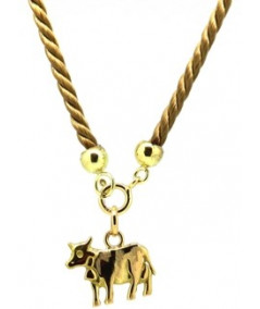 PENDENTIF  VACHE  SUR CORDON (option)