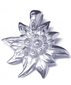 Pendentif edelweiss moulé grande fleur joly-pottuz Megève