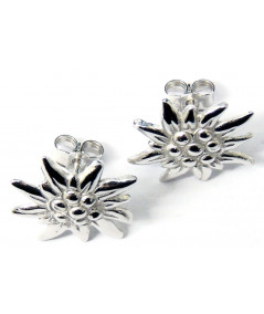 Boucles d'oreilles Edelweiss ,oreilles percées en or ou argent