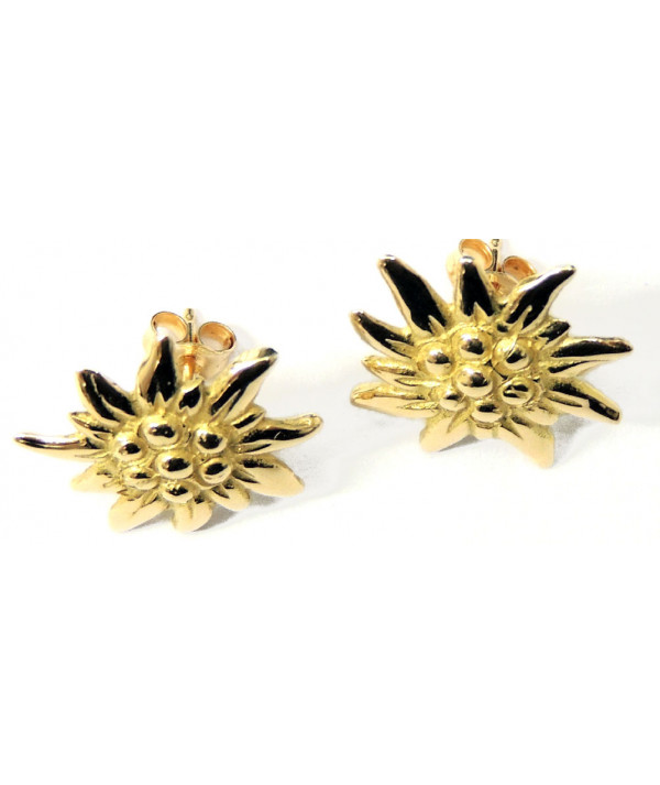 Pendentif mini Edelweiss 1,5 cm en or jaune 750 joly-pottuz Megeve - Copie