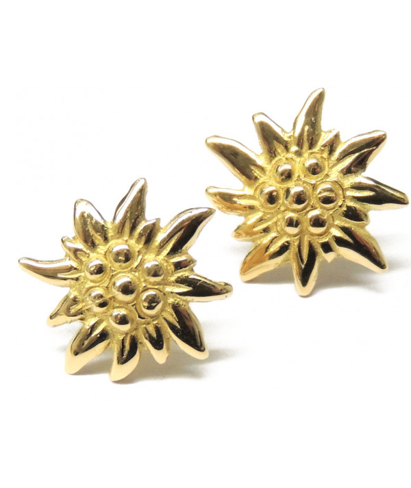 Pendentif mini Edelweiss 1,5 cm en or jaune 750 joly-pottuz Megeve - Copie